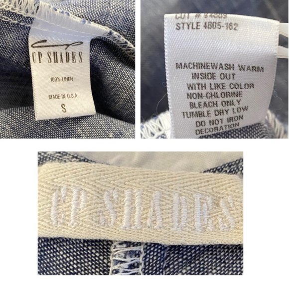 CP Shades Cove Blue Linen Sleeveless V Neck Maxi Dress - Size Small - Picture 15 of 15